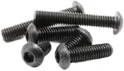 50pcs M2.5 Yuan Cup Half Round Pan Head Black Grade 10.9 Carbon Black Steel Hex Socket Head Cap Screw(20mm)