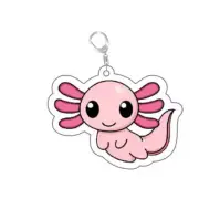 Adorable Axolotl Acrylic Keychain Kawaii Cartoon Animal Image Pendant B