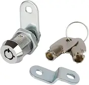 Goodheng Locks Tubular Cam Lock - Keyed Alike Offset Cam Lock for RV Compartment Storage - Cabinet Lock, Drawer Lock,Mailbox Lock(Chrome,2 Keys) 7/8 Inch 90° (23mm) 1 Set