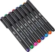 Mr. Pen- Pens, Felt Tip Pens, Colored Markers, Pack of 8, Pens for Journaling, Journaling Pens, Felt Pens, Planner Markers, Pens for Bullet Journaling, Colored Pens, Journal Markers, Flare Pens, Fine