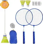 Badminton Training Device, Automatic Rebound Shuttlecock, Single Player Tennis Badminton Practice Aid for Beginners, Professional, Aluminium Alloy, 25.98 x 7.87 Inches for Adults, 40 x 20 cm