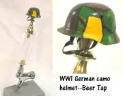 1/6 scale WW1 German Camo helmet as beer tap