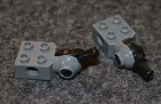 (2) 2x4 Dark Gray Adjustable Joint w/ Vertical Technic Stud End ~ NEW Lego ~