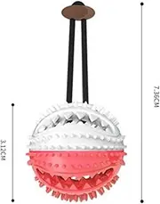 TPR Pet Dog Toy Toothbrush Chew Toy For Dogs Small Large Puppy Toys Sucker Toys Teething Stick Toy Dog Accessories Biting Toy cleaning expends energy grinding teeth (Color : Leaking Ball white)