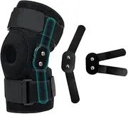 Hinged Knee Brace for Knee Pain with Side Stabilizers Knee Braces for Women Men Adjustable Knee Pad for Meniscus Tear Plus Size Compression Patella Gel Pads Knee Support for ACL, MCL