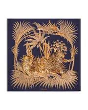 Ferragamo Leopard Print Silk Scarf