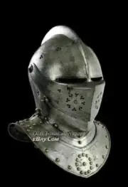 Medieval Knight Tournament Close Armor Helmet Replica best look 18GA SCA LARP