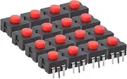 WOONEKY Red Head Flashlight Switch 20pcs Latching Torch Buttons Rubber Keycaps for 60% Keyboards Momentary Home Torch Button Mini