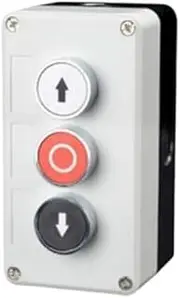 HAODEE New XB2 Metal Button Switch Control Box Start Stop Industrial Identification Symbol self Reset Circular Emergency Stop Switch (Size : 3Hole-01)