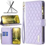 [Generic] for Samsung Galaxy A25 4G (Color: Purple) Elegant Leather Wallet with Magnetic Flip case Back for Maximum Protection