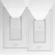 2 Pack Illuminated Light Switch,Paddle Rocker Wall Switch with LED Night Light,