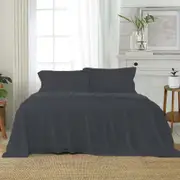 J Elliot Home 1200TC Cotton Rich King Sheet w/Pillowcases Set - Charcoal