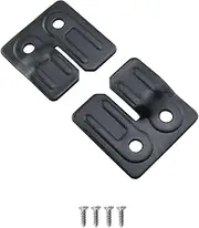 [HJGarden] 2pcs Black Furniture Fixed Flat Thickened Connectors Fasteners Hardware Accessories Dining Table Horizontal Straight Iron Piece High Point Table Leaf Aligner