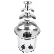 4 Tier Electric Chocolate Melting Machine Fondue Fountain Dessert Maker