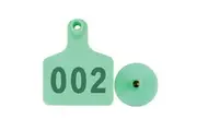 1-100 Cattle Number Ear Tag 6x7cm Set - Medium Green Sheep Livestock Label