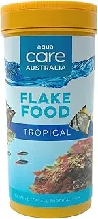 Aquarium Flake Food for Tropical Fish, 500ml - Enhances Color, Promotes Growth, Easy to Digest,Balanced Daily Diet, Suitable for All Tropical Fish