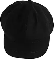 [Minkissy] Beret Hat for Women Octagonal Shape Fashion Cap for Parties and Everyday Style Black