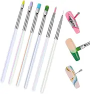 Nail Design Brushes, Nail Dotting Pen, Dotting Stamping Painting Tool Small Liner Applicator for Gel Polish for Beginners and Professional