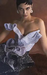 [Maticevski] Memorial Wave Ruffled Sequin Top