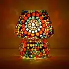 Turkish Moroccan Mosaic Mushroom Colorful Table Bedside Lamp Light Lampshade
