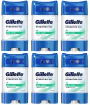 6x Gillette Aloe Scent Anti-perspirant Deodorant Clear Hydrating Gel Stick 6x70m