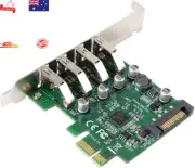 Xiwai Low Profile 4-Port PCI-E to USB 3.0 Expansion Card Adapter 5Gbps PCI Expre