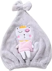 MUSISALY 1Pc Shower Hair Towel Lovely Bathing Hat for Fast Drying Soft and Absorbent Headcloth for Spa Travel Hotel and Home Use Suitable for Hair