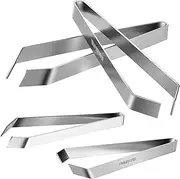 JEWEDECO 2sets Stainless Steel Fish Bone Tweezers Kitchen Tongs Precision Cooking Tool for Chicken Plucking and Fish Bone Removal for Food Preparation and Barbecue Tasks