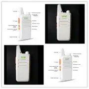 4 Pcs Mini Walkie Talkies WLN KD-C1 UHF400-470MHz Two Way Portable Ham Radios WH