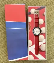SHINOLA Detrola THE ACE Red Blue & White Dial W/day Date BNIB Needs Battery