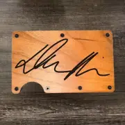 Wood Wallet Minimalist Laser Engraved with Dave Navarro