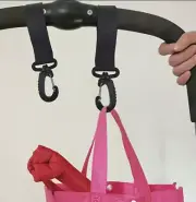 Baby Stroller Hook Clip Carabiner Rotate 360 Cart Organizer Diaper Shopping