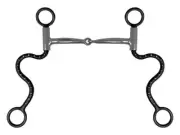 Showman S Curb Shank Smooth Snaffle Bit