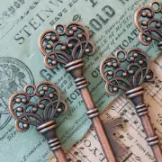 100Pcs Antiqued Copper Skeleton Keys Bottle Openers Wedding Favor Decoration