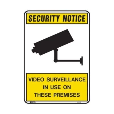 Brady Video Surveillance In Use On These Premises 110 x 150mm Self-Adhesive Viny