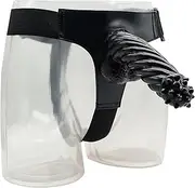 ZBWWBZZ SM 22cm Strap On Strap-On for Women Penis Silicone Strap-On Dildos with Suction Cup Removable Anal Dildos for Men Lesbian Sex Toys for Role Play(Black)