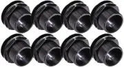 2-Inch - Slip x Slip - Bulkhead Fitting ABS Plastic (8 Pack)