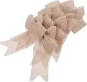 Ipetboom 4pcs Handmade Flax Bows Decorative Bow Kit for Clothing Packaging Unique Embellishments for Women's Accessories