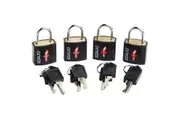 Korjo Luggage Locks TSA Compliant 4 Pack Black Travel Accessories TSALL4