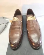 *Allen Edmonds Men's Size 11.5 Brown Randolph Slip-On Penny Loafers New