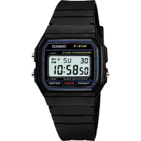 在飛比找momo購物網優惠-【CASIO 卡西歐】復古潮流運動電子錶(F-91W-1DG