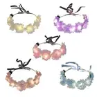 Led Flower Headband for Women Glowing Flower Crowns Light up Floral Crowns