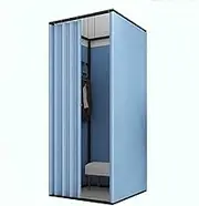 Mobile Fitting Room, Portable Dressing Room Frame with Curtain and Hook, Changing Room for Clothing Store, Boutiques, Office(100cm)