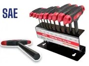 10 Pc Allen key Set SAE T Handle with Holder Hex 3/32”, 7/64”, 1/8”, 9/64”, 5/32