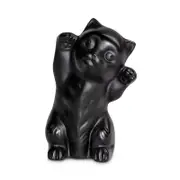 Lalique Limited Edition Crystal Kitten Black Figure