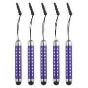 5pcs Stylus Pen for Touch Screens Rhinestone Capacitive Pens, Purple