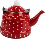 Cabilock 1Pc Dot Enamel Teapot Household Kettle for Stovetop Induction Cookers Spout for Heating Tea Mulled Wine