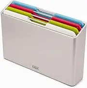 Joseph Joseph Folio Set of 4 colour-coded chopping boards with storage case (Large) - Silver