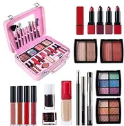 Vgvgaj Make up Kit for Women Full Kit | Large Capacity Make Up Kit Portable Cosmetic Set | Dress-Up Accessories with Eyeshadow Waterproof Makeup Palettes for Beginner