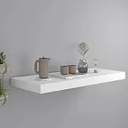 Floating Wall Shelf White 60x23.5x3.8 cm MDF,Wall Shelves & Ledges 1.9KG-323811